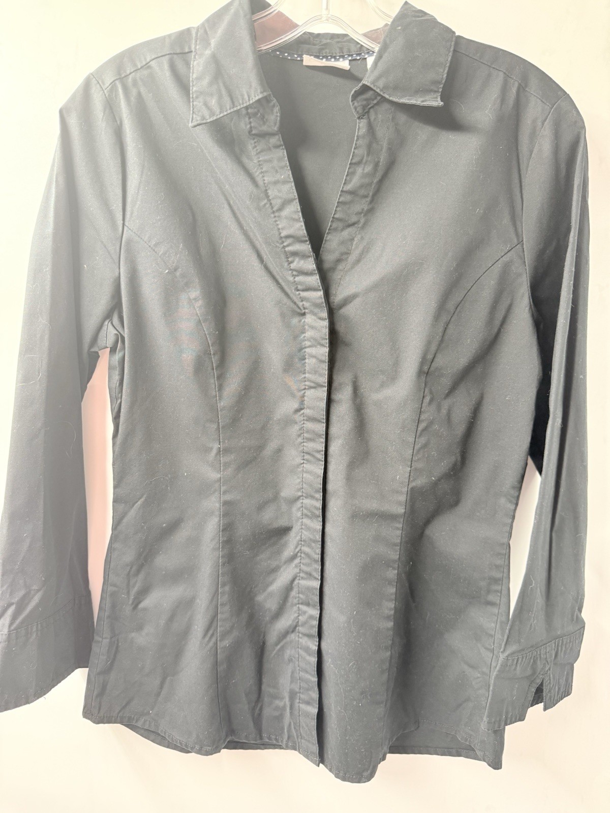 Womens Rider Button Down Collared Gray Shirt - image 2