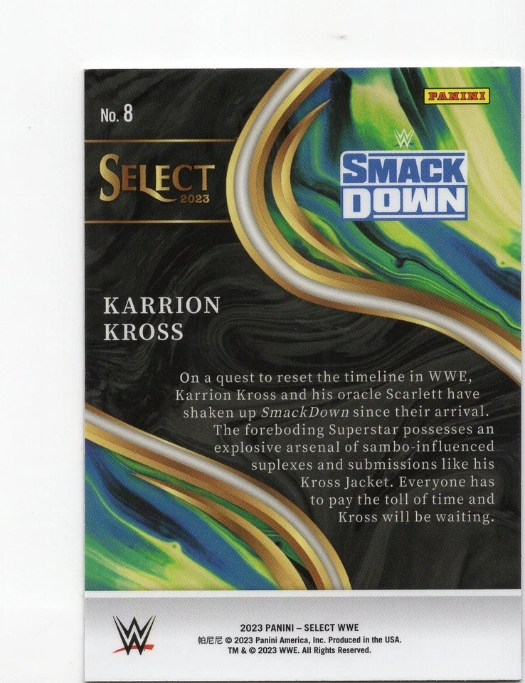 KARRION KROSS 2023 Panini Select WWE Sensations #8 Pro Wrestling Trading Card - Image 2 of 3