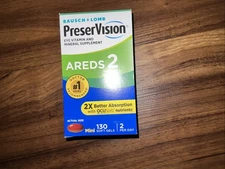 New) Bausch + Lomb PreserVision AREDS 2 Formula 130 softgels EXP 11/2026+