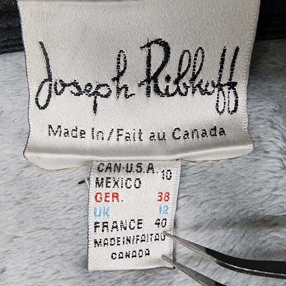 Camiseta sin mangas Joseph Ribkoff vintage años 90 para mujer 10 negra sedosa satinada con tiras Foto 3 de 4