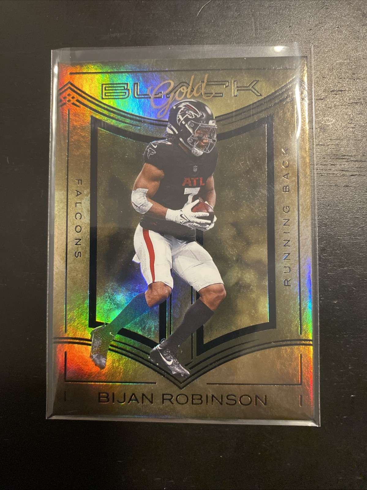 2025 Panini Black Bijan Robinson Black Gold SSP Case Hit Atlanta Falcons