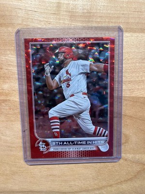 Albert Pujols 2022 Topps Update 9th All-Time In Hits Red Foil /199