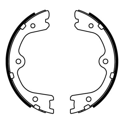 Rear ABE C01062ABE Brake Shoe Set, parking brake for INFINITI,NISSAN