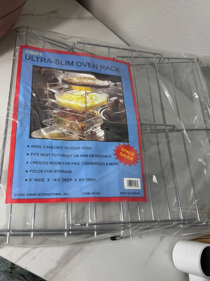 JOBAR Estante para Horno Ultra Delgado - Nuevo, Añade 3 Estantes Extra, Ahorro de Espacio Foto 2 de 3