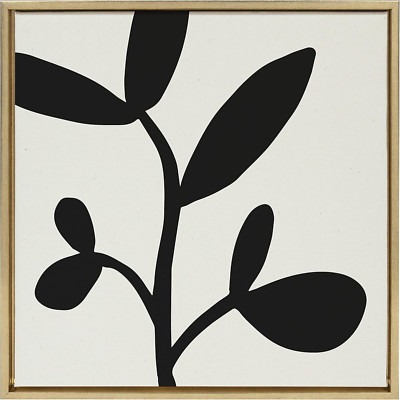 Sylvie Modern Botanical Neutral Abstract 2 Framed Canvas Wall Art by the Creativ