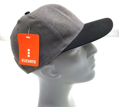 Elevate Prevail Gray Black Hat Cap Adjustable Snapback Red Orange