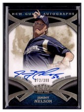 2014 Topps Tier One New Guard Autograph #NGAJN Jimmy Nelson Auto /399 BREWERS