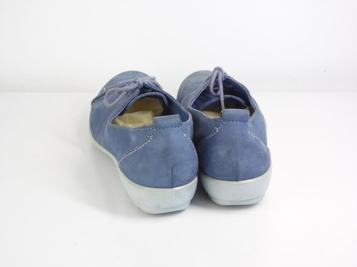 Hotter Comfort BARE Lace Up Flats Shoes Denim Blue Nubuck Size UK 6.5 eu 40 - Picture 6 of 10