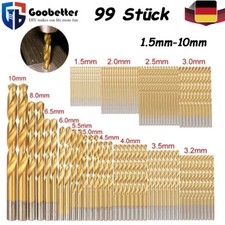 Bohrerset 99tlg Titan HSS Spiralbohrer Ø 1.5...