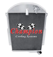 ER Champion 3 Row All Aluminum Radiator for 1939 Chevrolet Master 85 L6 Engine
