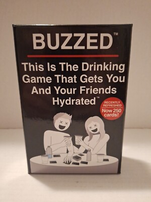 Buzzed Drinking Game Recently Refreshed 250 Fun Adult Cards Open Box Unplayed