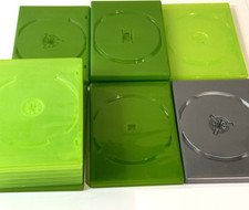 Video Game Disc DVD Case Box Empty Replacement Green Gray Plastic Lot of 12 READ