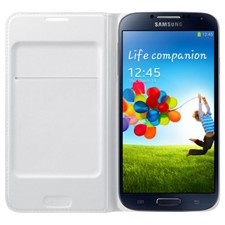NUEVO Original Samsung Galaxy S4 Cartera Cubierta Abatible Blanco Estuche para Tarjetas EF-NI950BWESTA