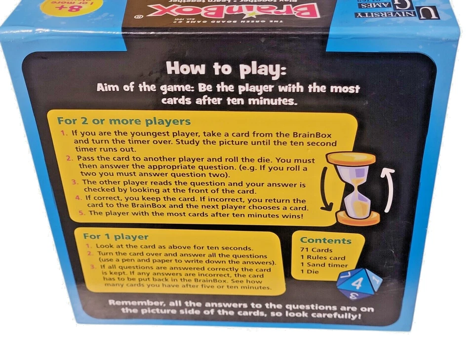 BrainBox The World - 10 Minute Brain Challenge - Memory Game - Open Box Mint - Image 3 of 4