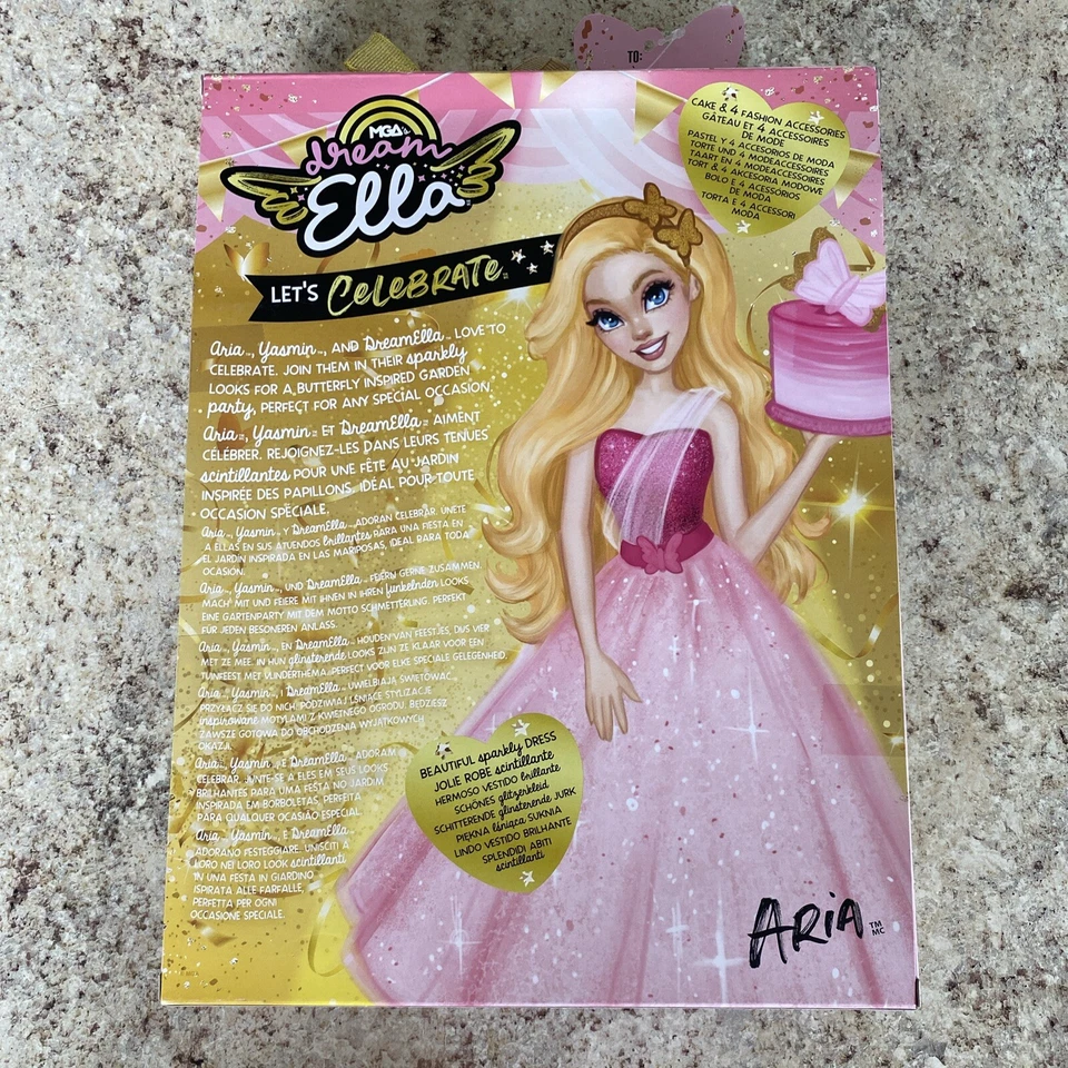 Muñeca MGA Entertainment Dream Ella Let's Celebrate - Aria Pink & Gold Glitt... Foto 3 de 3