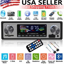 Vintage Car FM Radio MP3 Player Bluetooth USB Classic Stereo Audio Receiver AUX