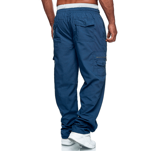 Mens Casual Jogger Fitness Gym Cargo Multi-Pocket Loose Straight Overalls Pants - Picture 18 of 78