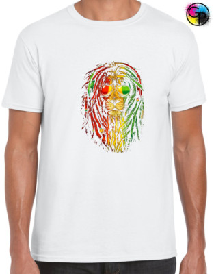 Reggae Lion Peace Music Jamaican Rasta Fashion Design Unisex T-Shirt