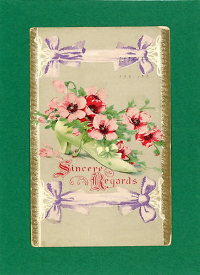 Sincere Regards Antique Greeting Postcard