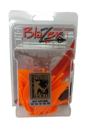 Bohning Archery Blazer 2 Inch Broadhead Vanes: (36 Pack) Neon Orange: NOS