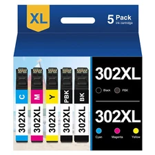 5PK 302XL T302 XL Ink Cartridge For Epson Expression XP-6000 XP-6100 Inkjet
