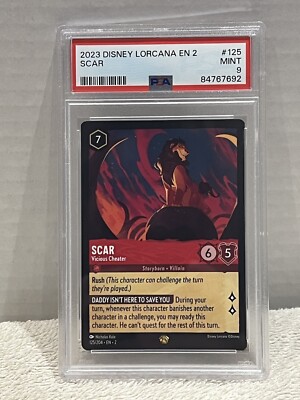 2023 Disney Lorcana EN 2 Scar #125 PSA 9 MINT | eBay