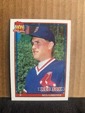1991 Topps Baseball Card Boston Red Sox Wes Gardner