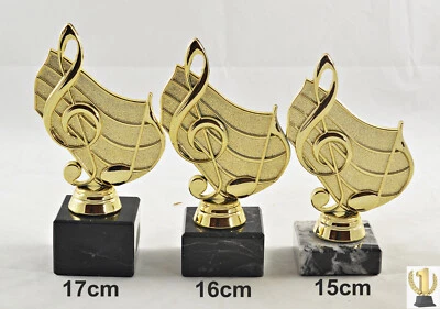 EIGENMARKE Karaoke-Gesang-Sing-Musik Trophäe/Pokal 3er set oder einzeln incl. Beschriftung