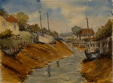 Ron Standen - 20th Century Watercolour, Low Tide