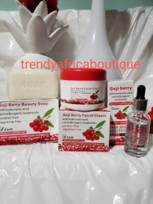Goji Berry  Facial Cream, Serum & Soap. 3pc. All Skin Types  