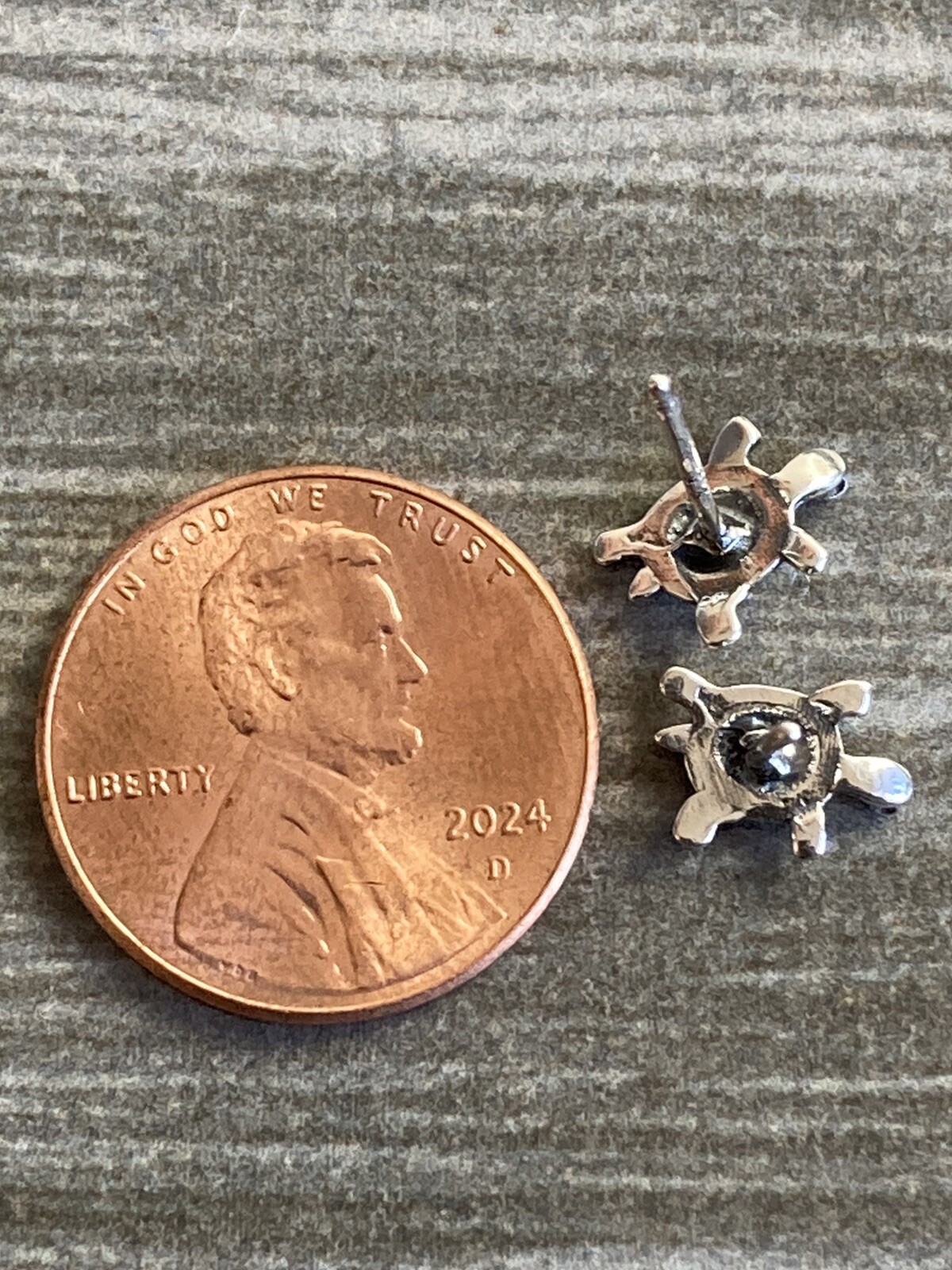 New Sterling 925 Solid Silver Turtle Stud Earring… - image 14