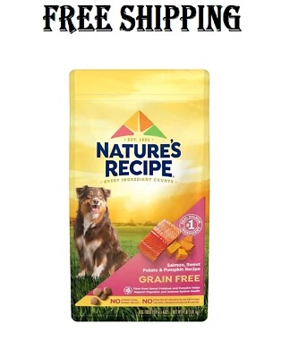 NATURE'S RECIPE Nature′s Recipe Dry Dog Food, Grain Free Salmon, Sweet Potato Pumpkin Recipe 4lb