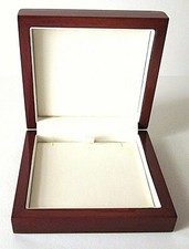 LUXURY GLOSS MAHOGANY WOOD PENDANT Jewellery Gift Box-MPK5*XDS*-FAST DISPATCH