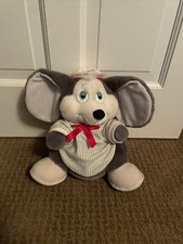 Applause Christmas Sugarplum Mouse Plush Stuffed Animal Nightshirt Cap Vintage