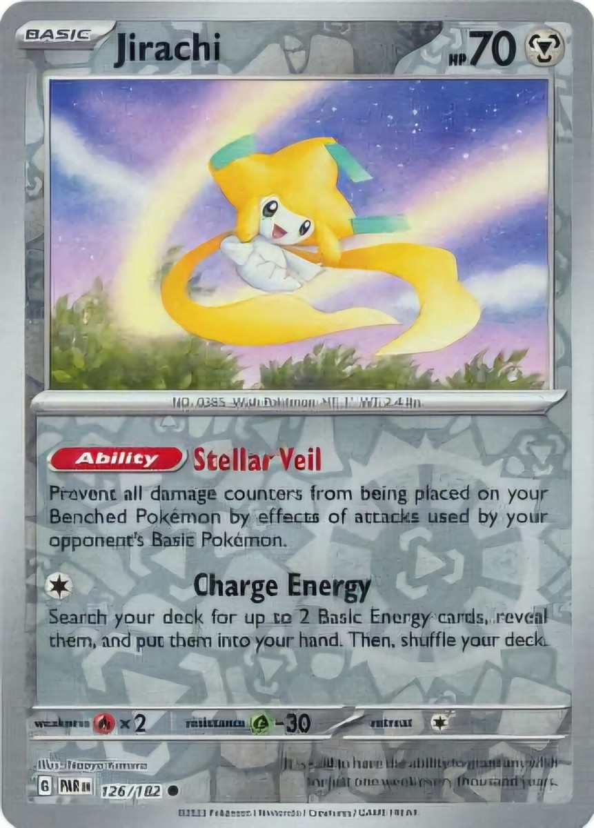 Jirachi Pokemon S/V Paradox Rift 126/182 Reverse Holo Common TCG