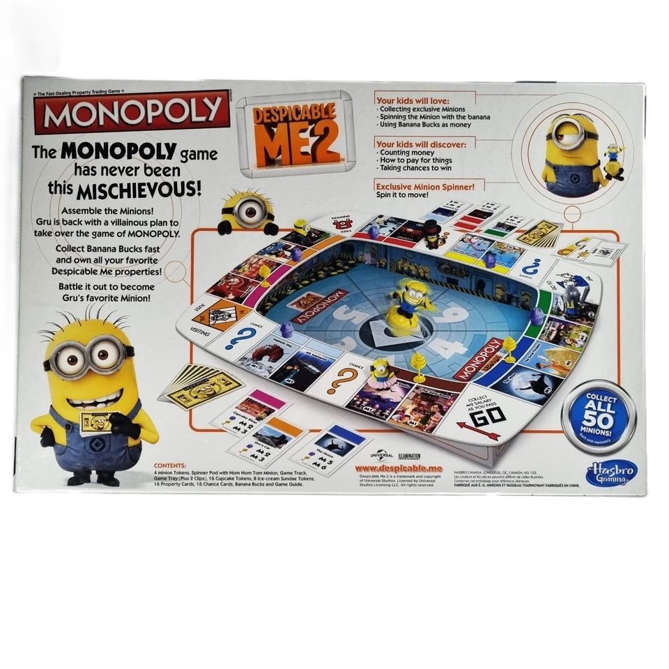 Monopoly Despicable Me 2 Exclusive Minion Tokens Board Game New & Sealed Rare - Image 3 of 4