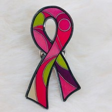 2008 Amoena Breast Cancer Awareness Ribbon Lapel Pin