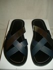 100% AUTH NEW MEN JIMMY CHOO WENDEL GUN CALF MIRROR LEATHER SLIDE SANDAL US 8.5 — photo 4