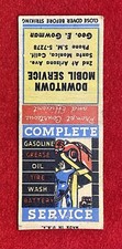 1940c **DOWNTOWN MOBIL SERVICE** (AUTOMOTIVE) MOBILGAS MATCHBOOK+PEGASUS LOGO!
