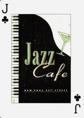 Jazz Cafe New York 22nd Street Jazz Poster image Single Playing Card 