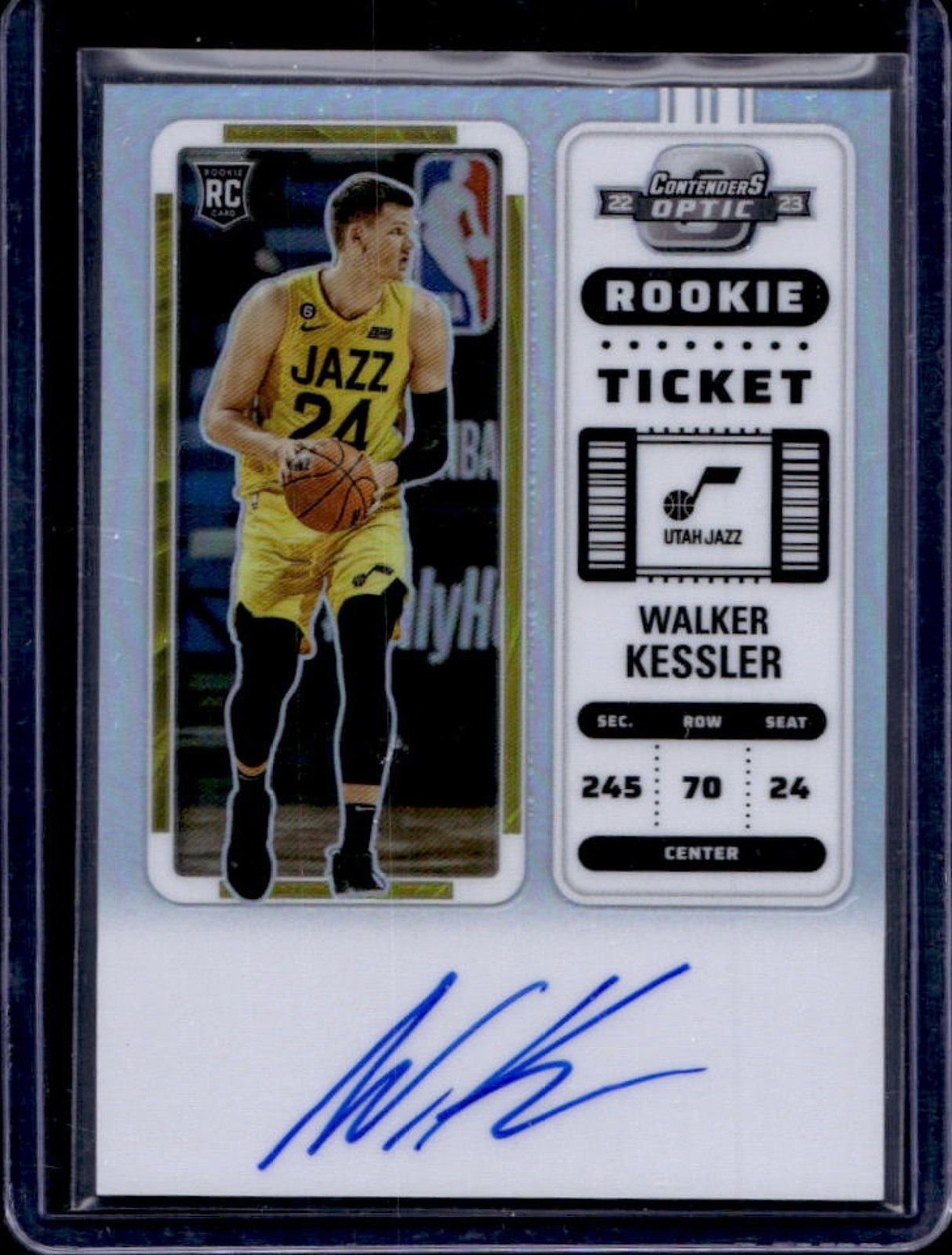 2022-23 Contenders Optic Walker Kessler Rookie Ticket RC Auto #136 Jazz