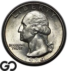 1934-D Washington Quarter, Tough This Nice, Solid Gem BU++ Better Date
