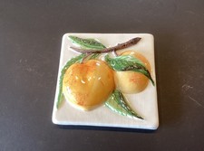 Raised Accent Tile 4x4 Fruit PEACH Backsplash Ceramic Kitchen Mult Avail