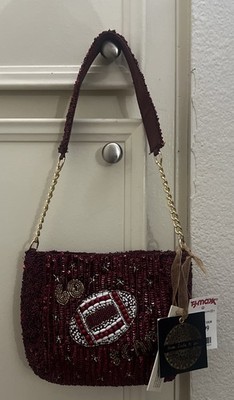 Hand Made in India Beaded Bag Go Team Football Game Day  Bag Tik Tok Viral NWT