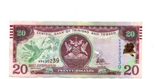 20 DOLLARS  VERY FINE   BANKNOTE FROM  TRINIDAD AND TOBAGO 2006  PICK-49