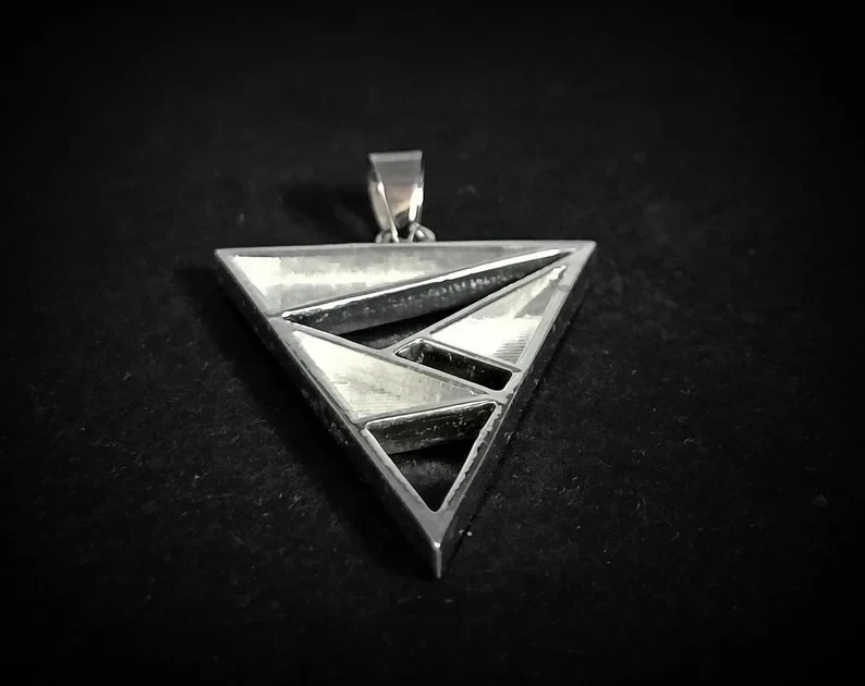 Triangle Pendant 24x30mm 925 Sterling Silver Blank Bezel for Resin& Ash Keepsake - Image 4 of 4