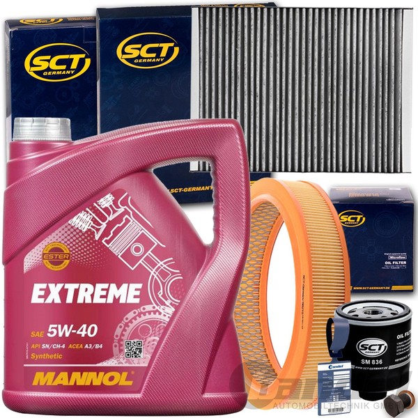 Inspektionspaket+Mannol 5W40 ÖL FüR VW Golf 3 Vento Polo 6N Caddy 3 Seat Ibiza 2-image