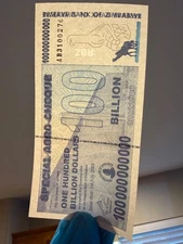 Authentic Zimbabwe 100 Billion Dollars, UNCIRCULATED Special Agro Cheque AB/2008