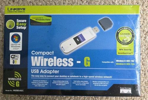 Linksys Compact Wireless - G USB Adapter Model WUSB54GC BRAND NEW | eBay