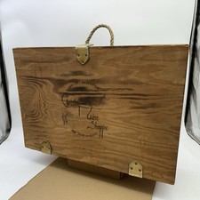Vintage 1960s Wooden Wine Crate Box Empty, Made in USA Christopher’s Shoppe CA